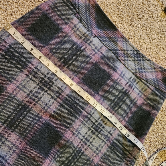 Vintage LL BEAN Wool Skirt Plaid Lined Gray & Purple Preppy Size 6P/30"⚘️HP⚘️ - Picture 7 of 9